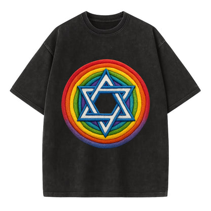 Star of David  - Vintage T-shirt - Black