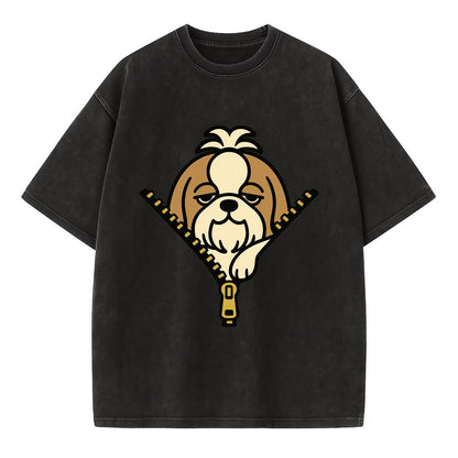 Shih Tzu - Vintage T-shirt - Black