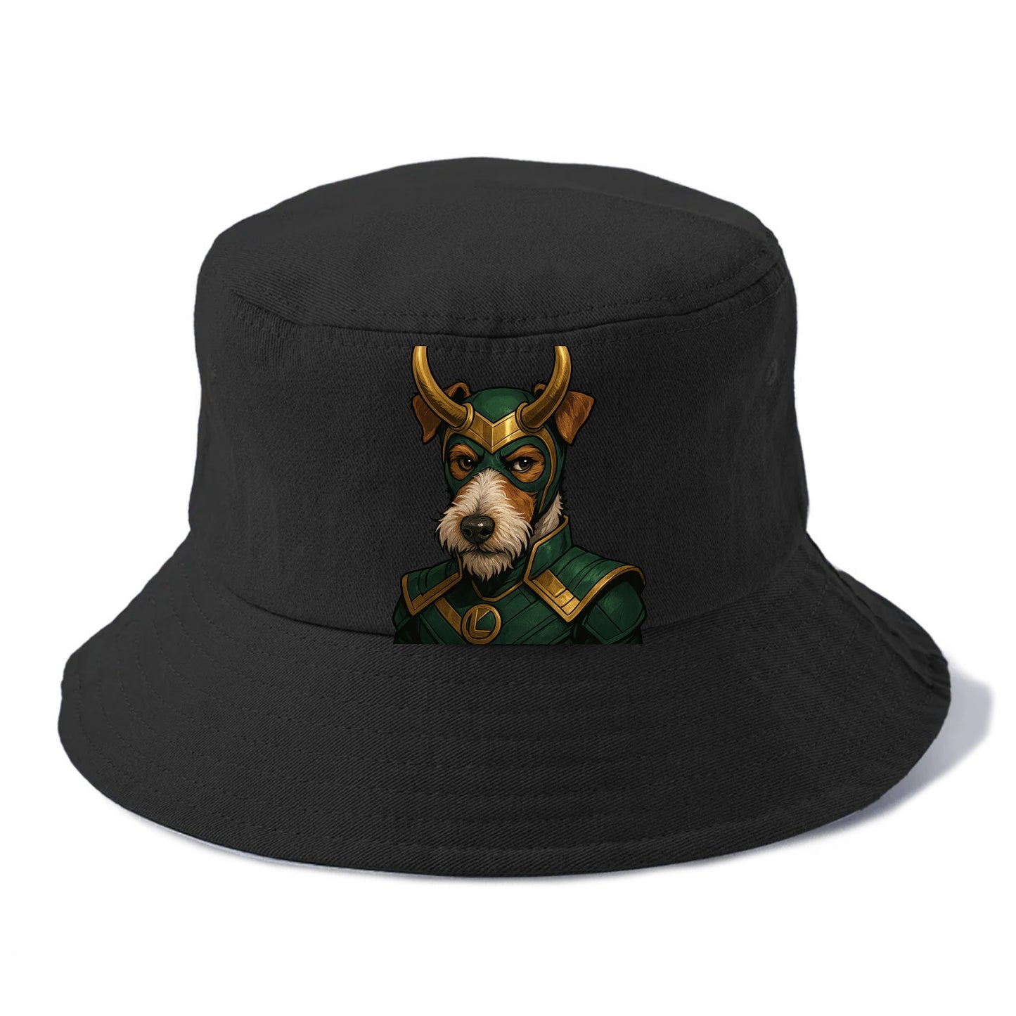 Fox Terrier Loki  - Bucket Hat - Black
