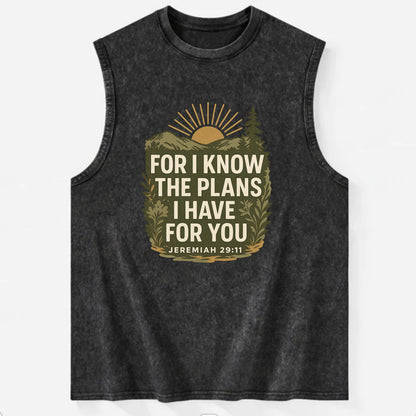 Jeremiah 29:11 Sunrise - Vintage Washed Tank - Black
