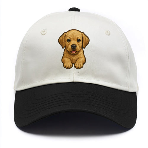 Baby Labrador Retriever Puppy - yellow/black/chocolate, soulful eyes, soft ears, - Two Tone Cap