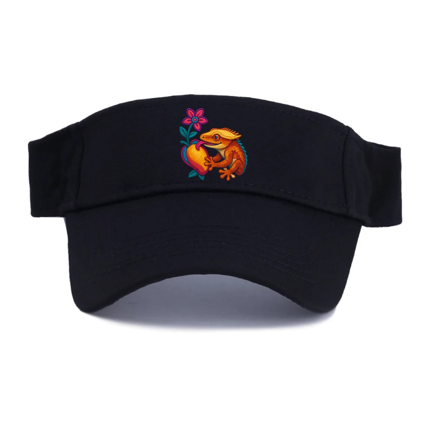 Crested Gecko - Visor - Black