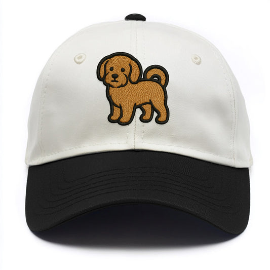 Havanese - Contemporary small dog design - Two Tone Cap - Black