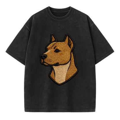 American Staffordshire Terrier - Modern - Vintage T-shirt - Black