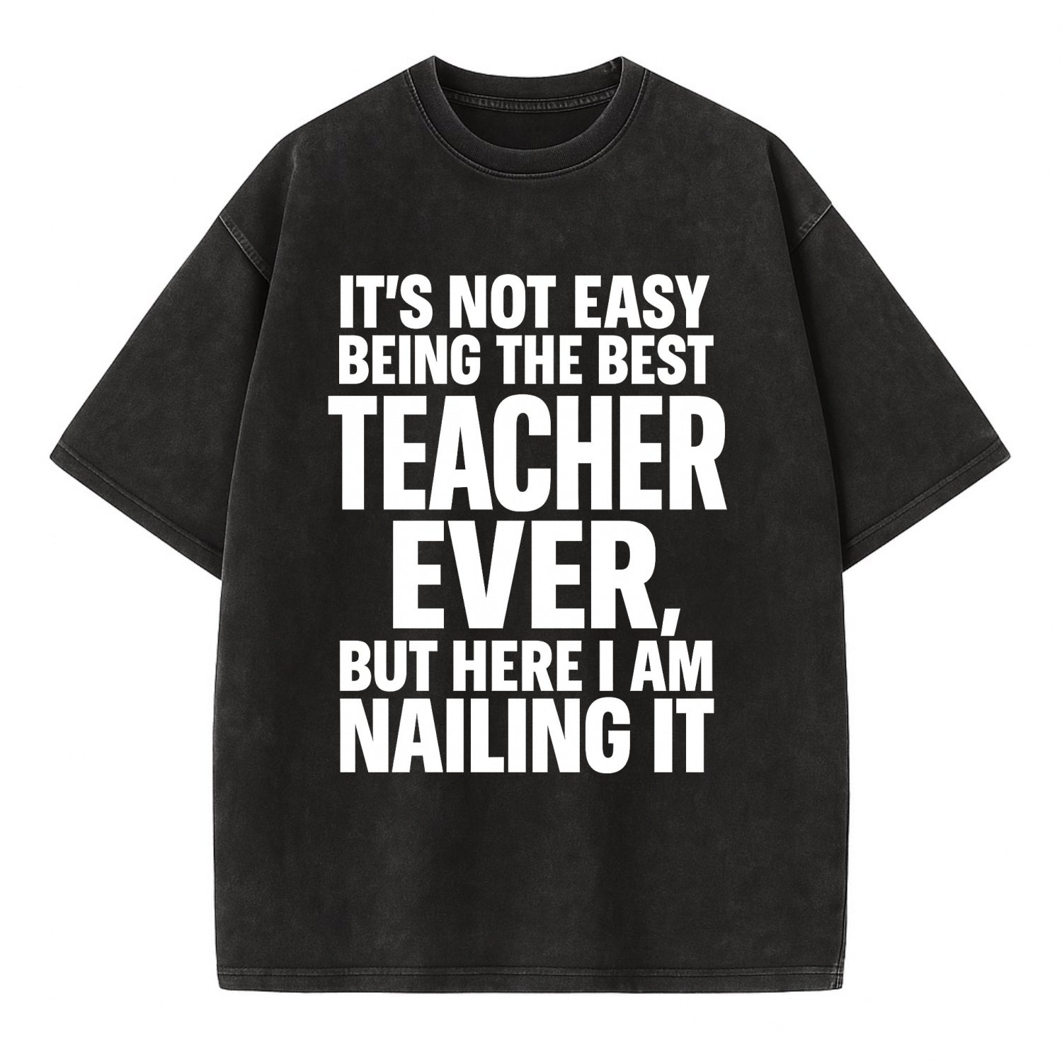 It's not easy being the best FIREFIGHTER ever, but here I am nailing it - Vintage T-shirt - Black