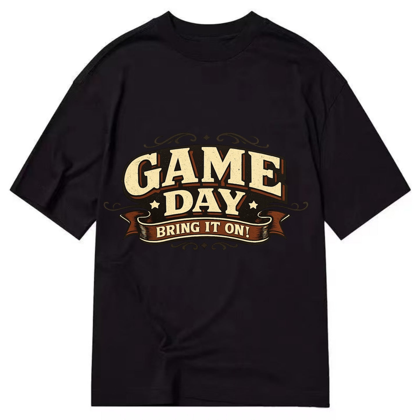 Bold typography design - "GAME DAY" - competition ready, bring it on - Classic T-shirt - Black