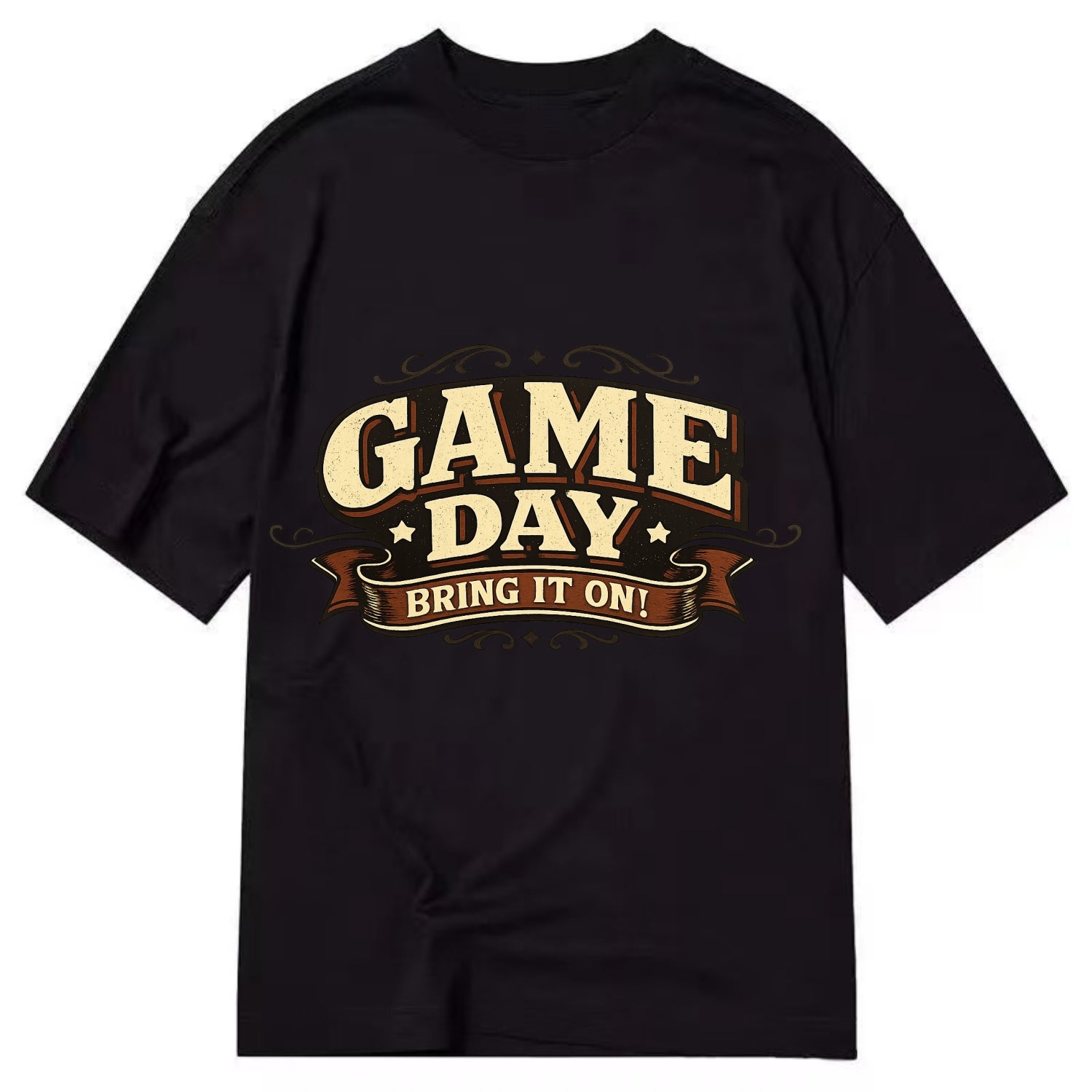 Bold typography design - "GAME DAY" - competition ready, bring it on - Classic T-shirt - Black