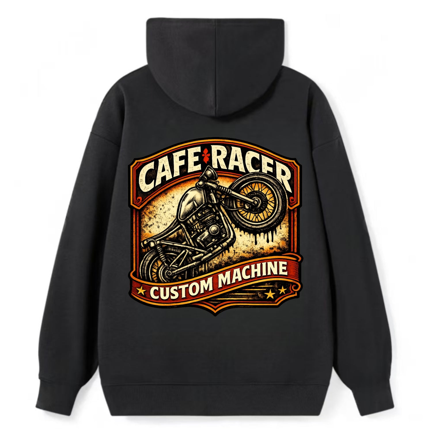 Cafe Racer - Classic Pullover Hoodie - Black