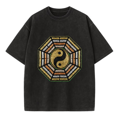 Bagua - Vintage T-shirt - Black