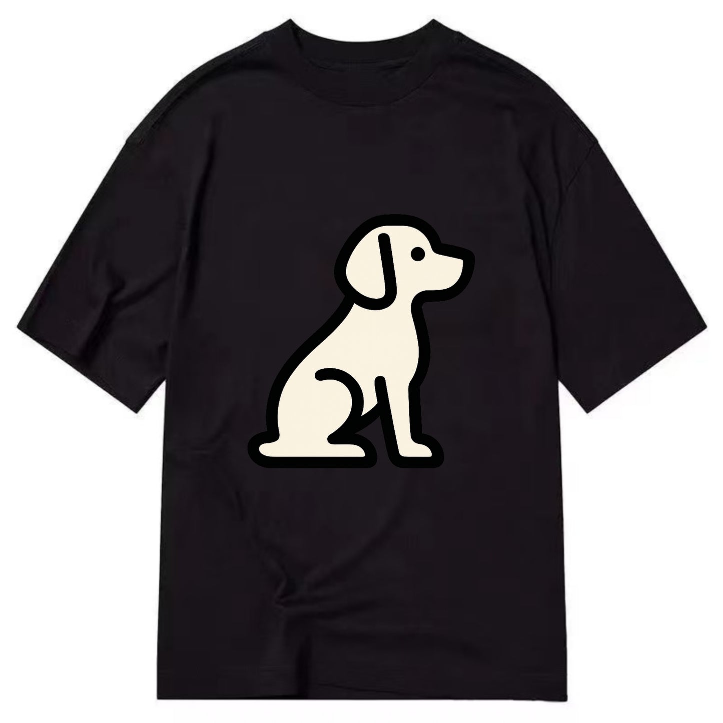 Beagle - Modern minimal sitting pose wit - Classic T-shirt - Black
