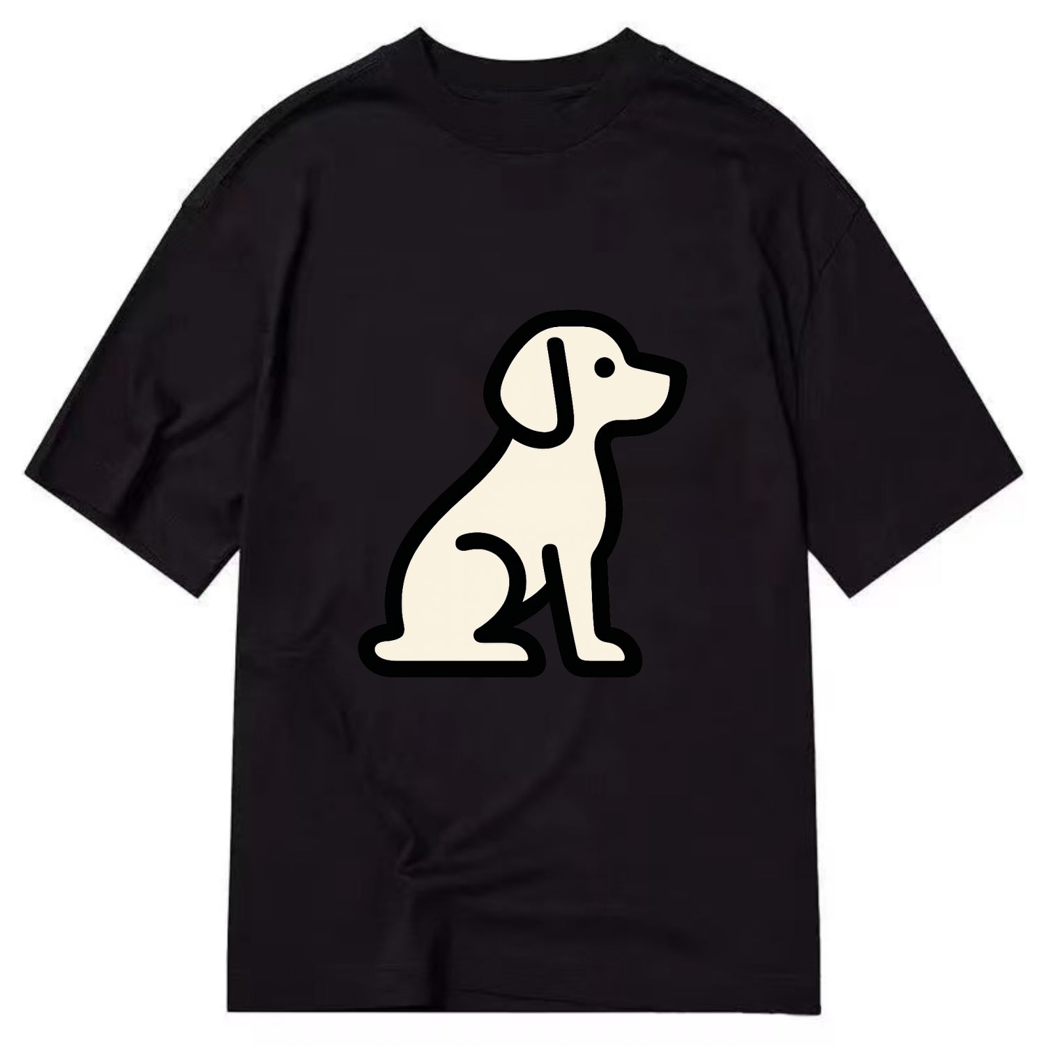 Beagle - Modern minimal sitting pose wit - Classic T-shirt - Black