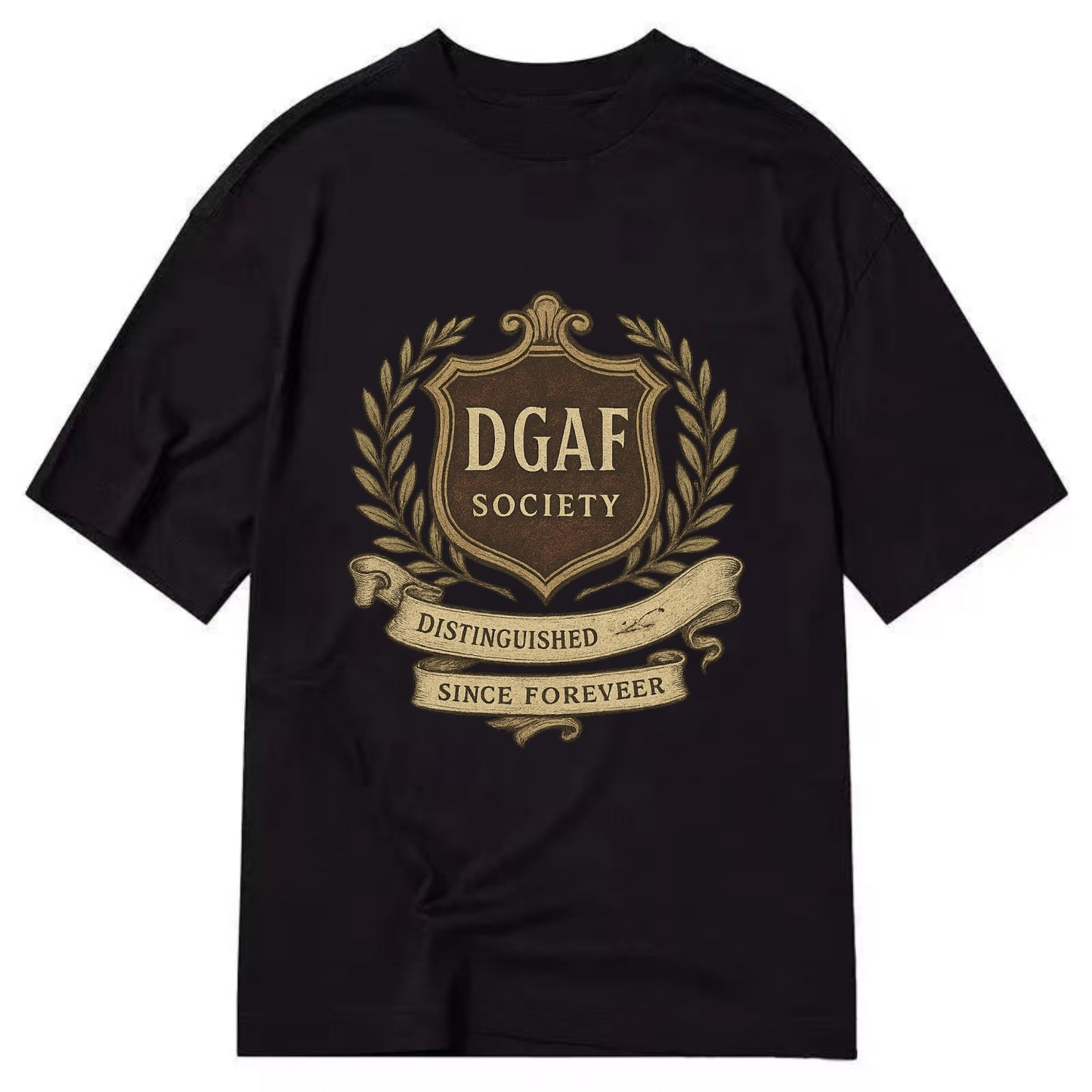 Official membership card design - "DGAF Society - Distinguished Members Since - Classic T-shirt - Black