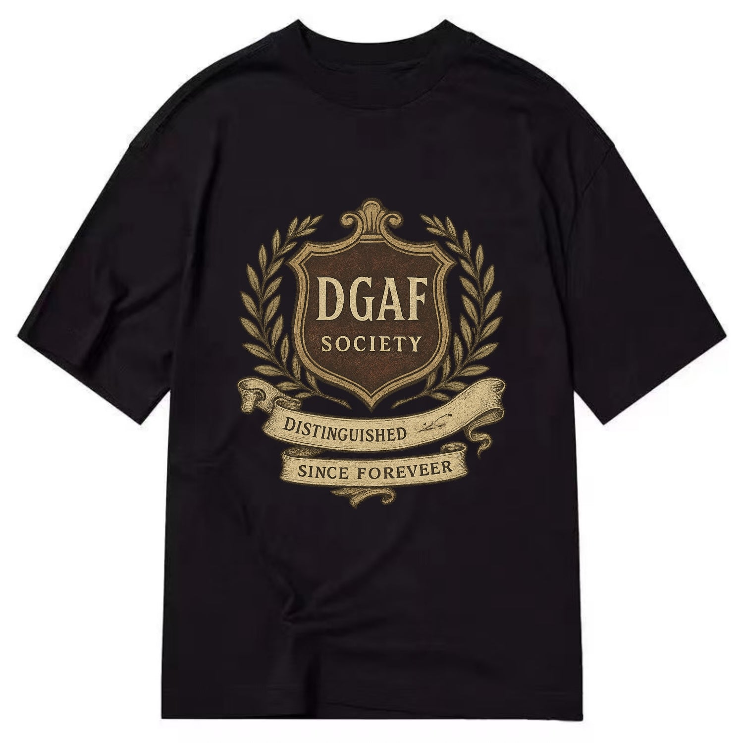 Official membership card design - "DGAF Society - Distinguished Members Since - Classic T-shirt - Black