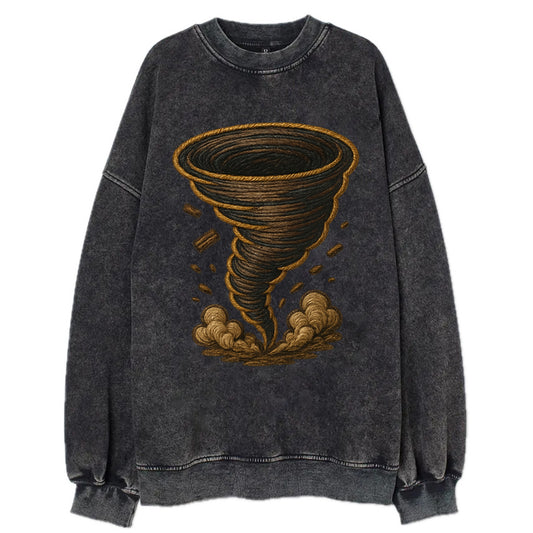 Tornado  - Vintage Sweatshirt - Black