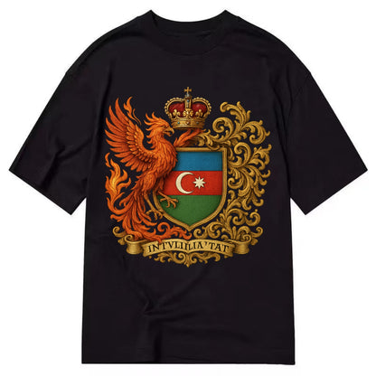 Azerbaijan Fire Phoenix Emblem  - Classic T-shirt - Black
