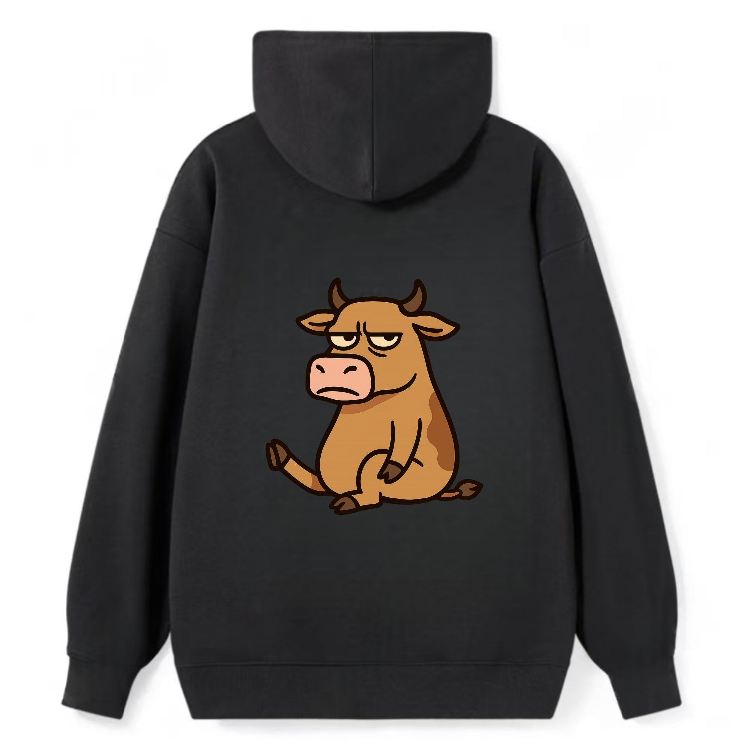The Cow Judging Silently - Classic Pullover Hoodie - Black
