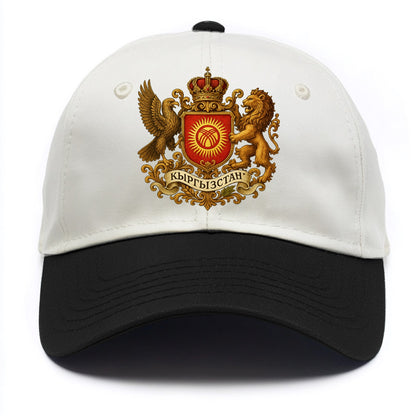 Kyrgyzstan Tunduk Emblem  - Two Tone Cap - Black