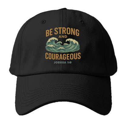 Joshua 1:9 Ocean - Baseball Cap For Big Heads - Black