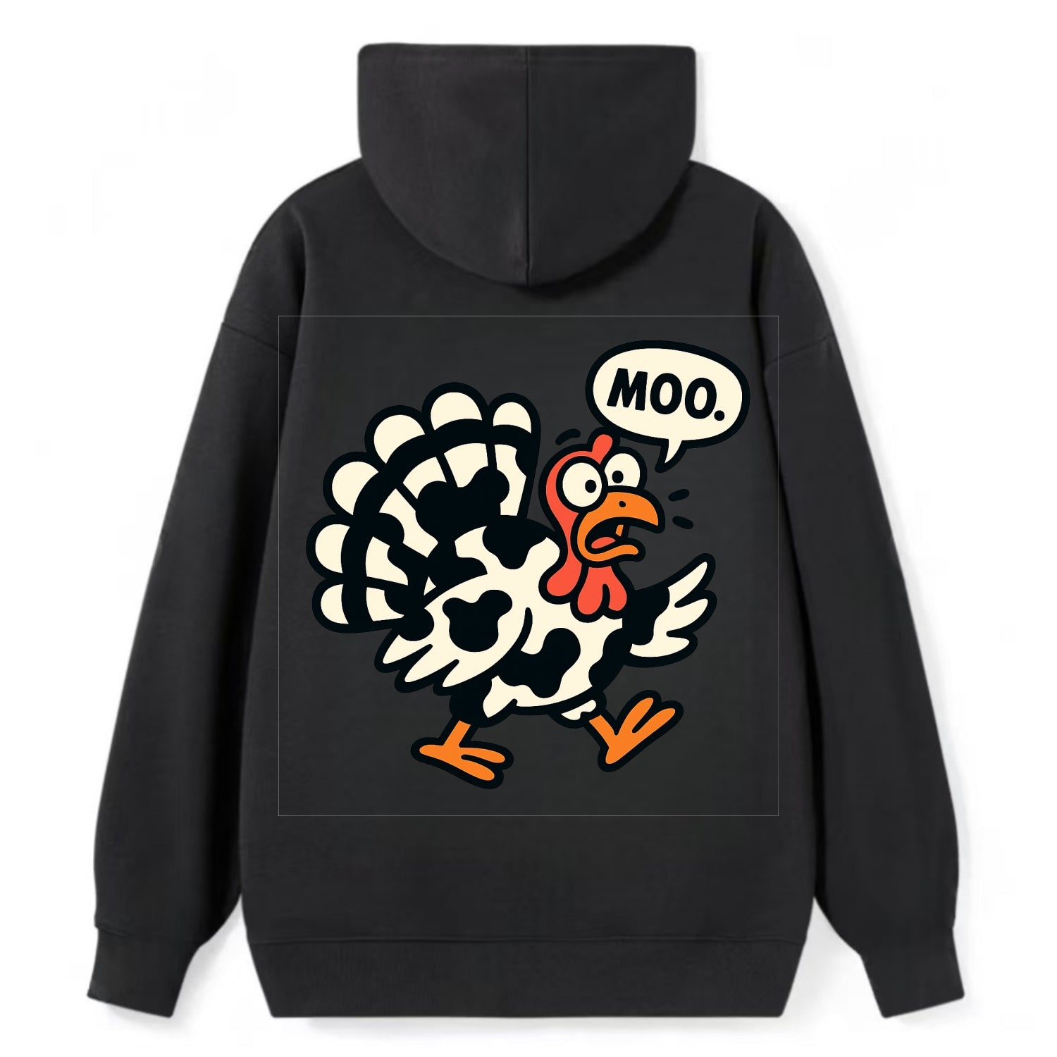 Mooing Turkey - Classic Pullover Hoodie - Black