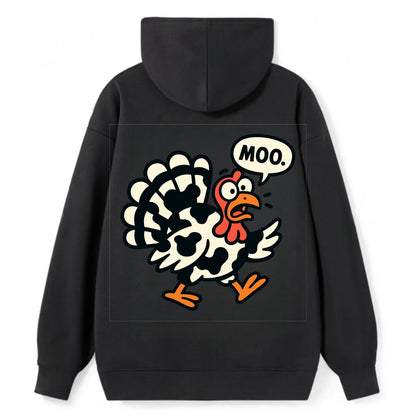 Mooing Turkey - Classic Pullover Hoodie - Black