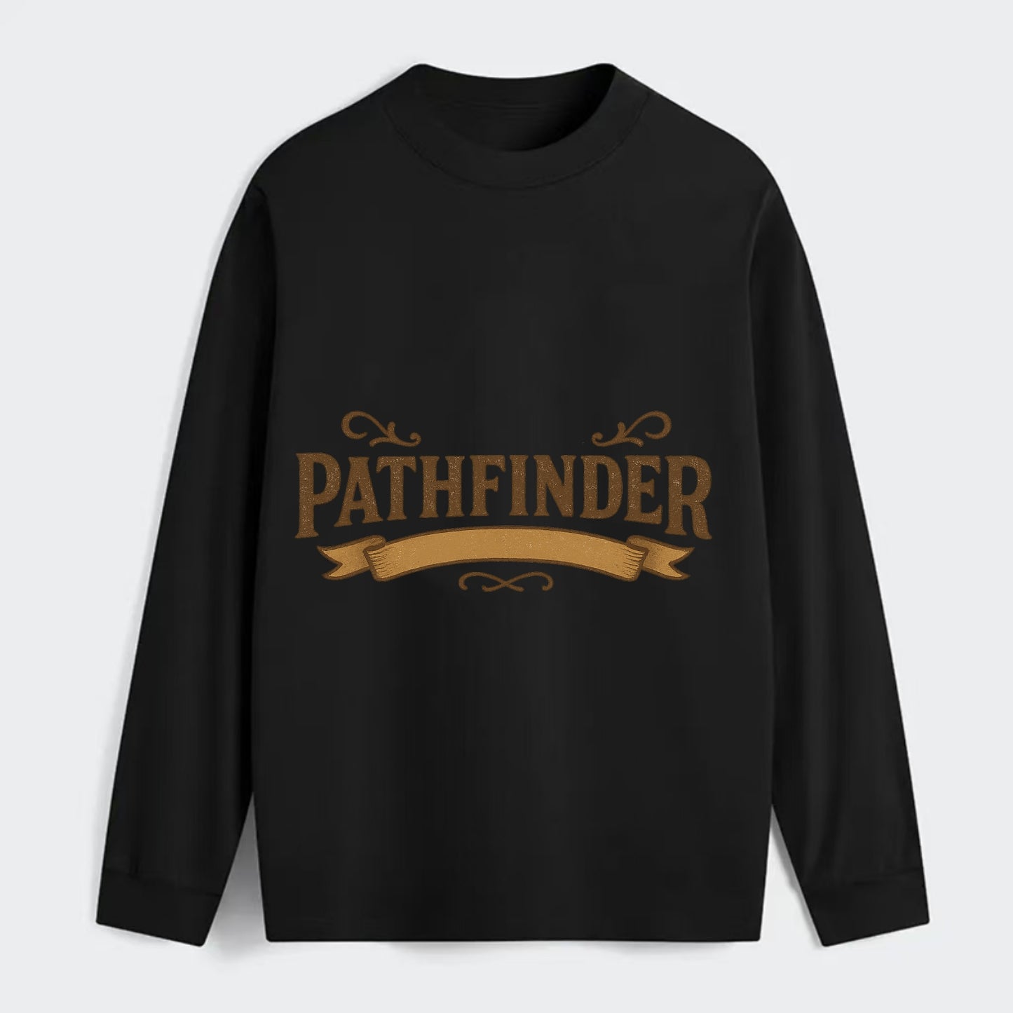 Bold typography design - "PATHFINDER" - finding the way, leading others - Classic Long Sleeve Shirt - Black