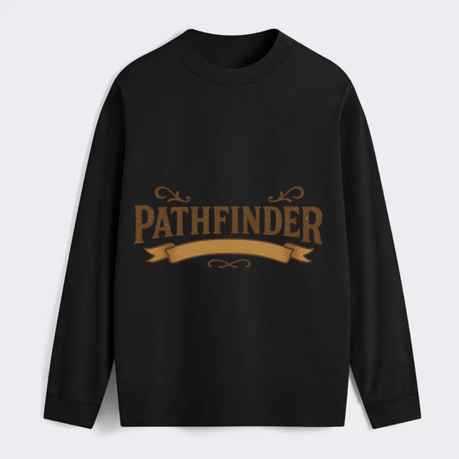Bold typography design - "PATHFINDER" - finding the way, leading others - Classic Long Sleeve Shirt - Black