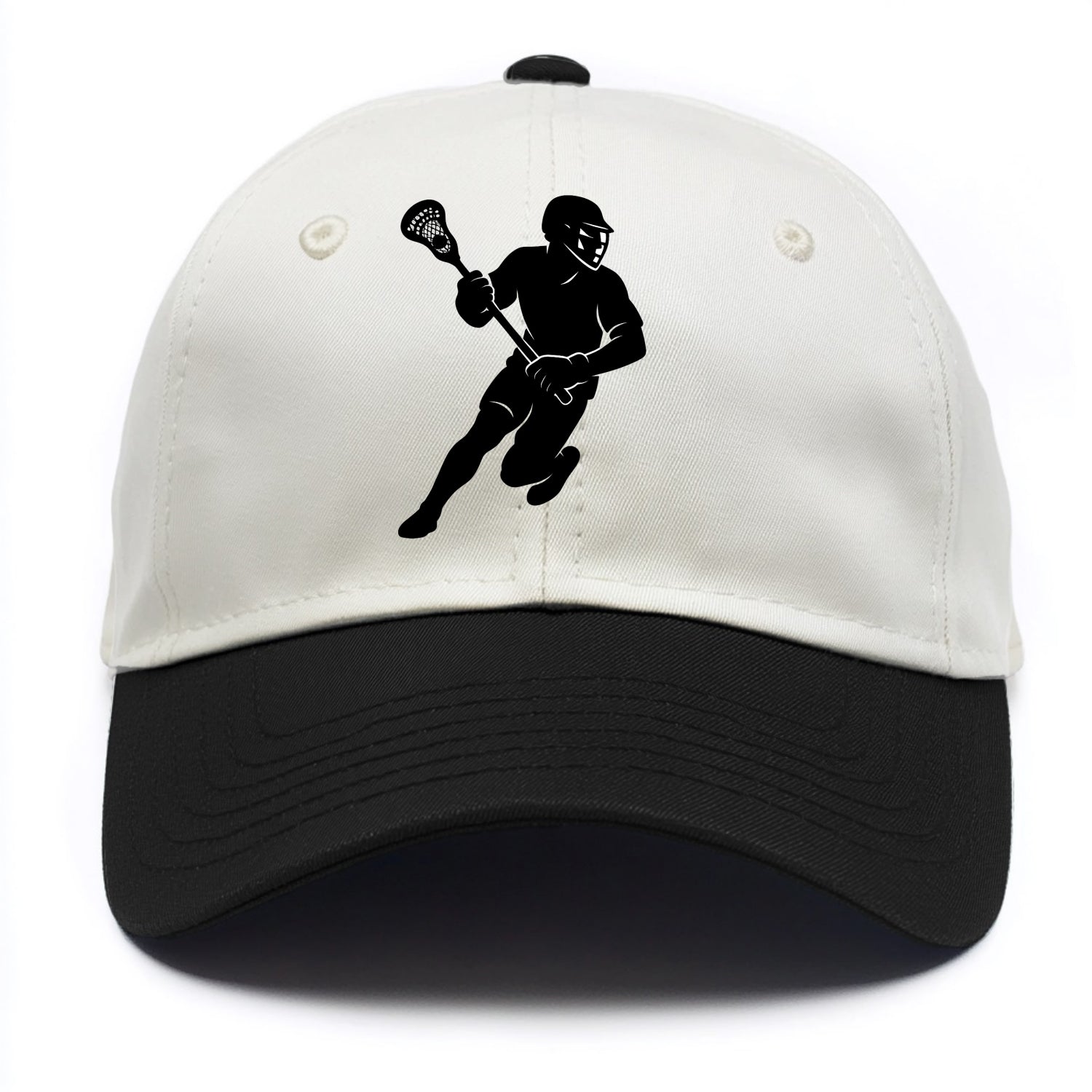 Lacrosse player cradling stick - Two Tone Cap - Black