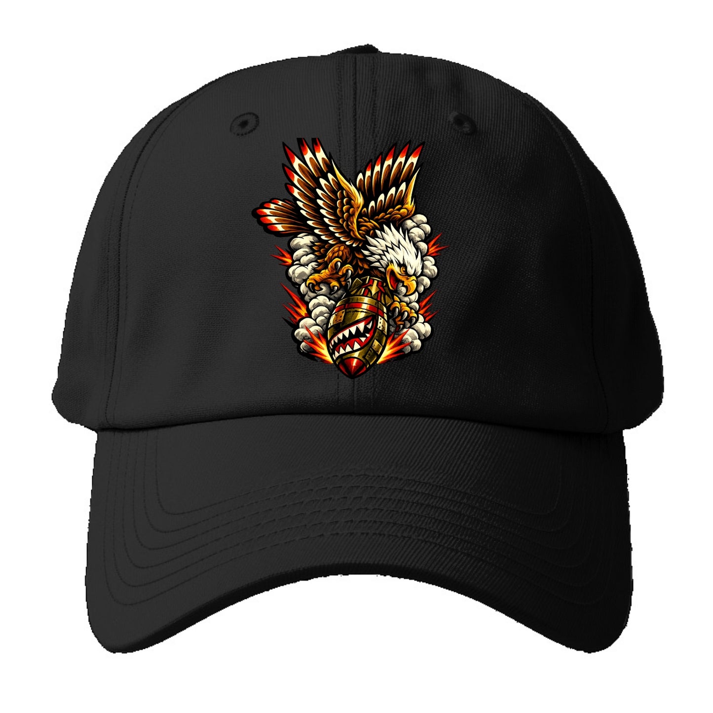 War Eagle Dive - Baseball Cap For Big Heads - Black