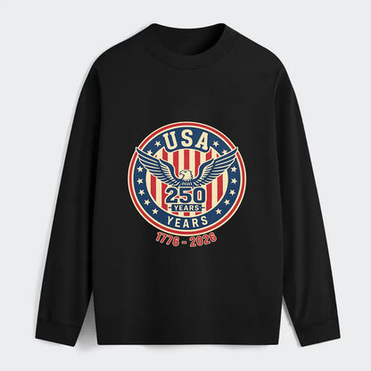 Usa 250 Years Eagle Seal - Classic Long Sleeve Shirt - Black