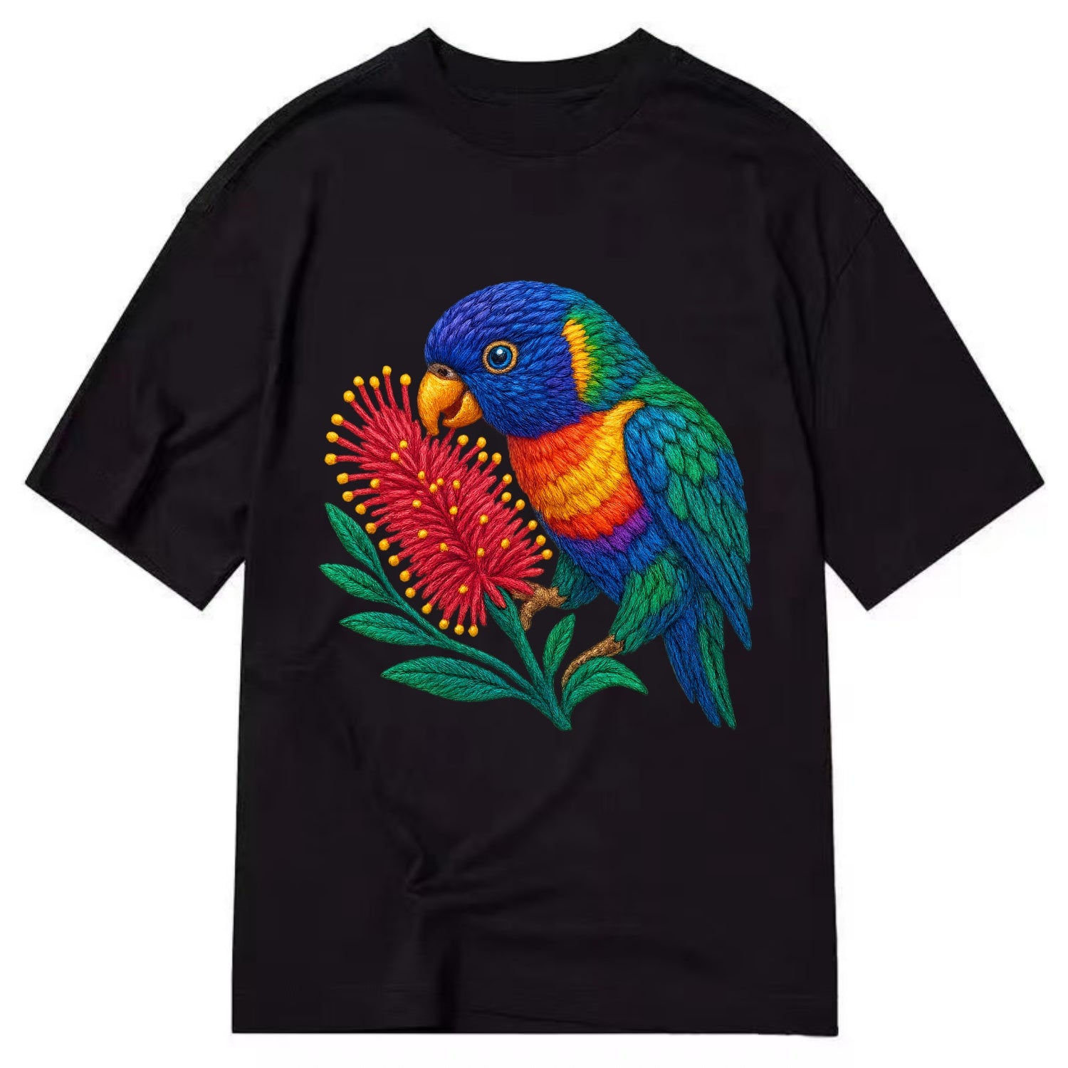 Rainbow Lorikeet Bottlebrush - Classic T-shirt - Black