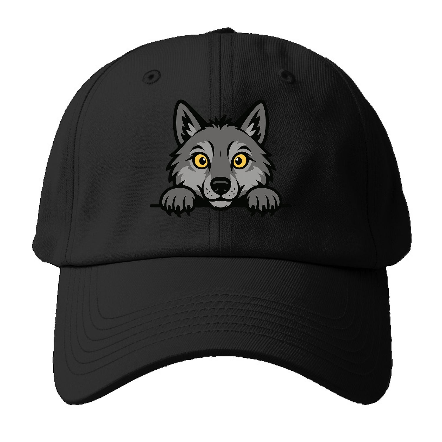 Wolf  - Baseball Cap - Black
