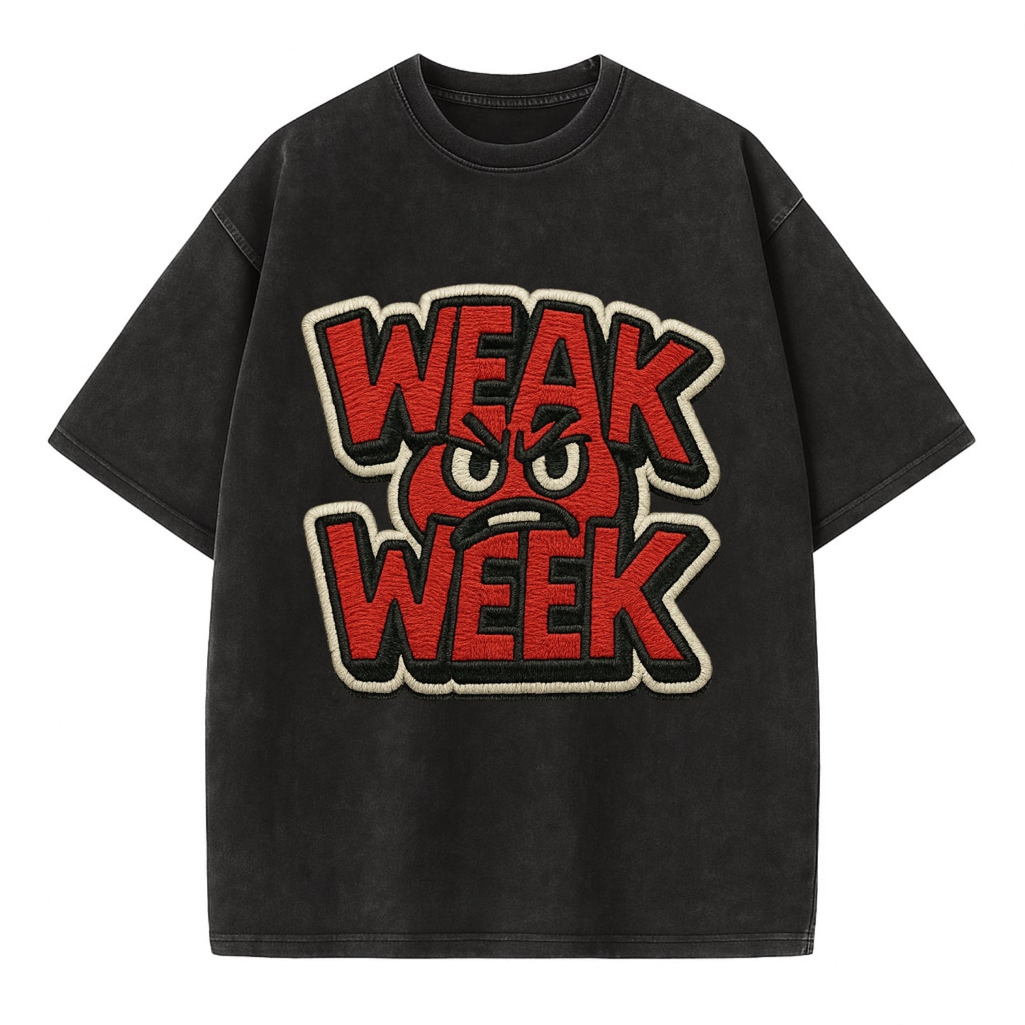 WEAK;WEEK WARRIOR Monday Blue Cap - Vintage T-shirt - Black