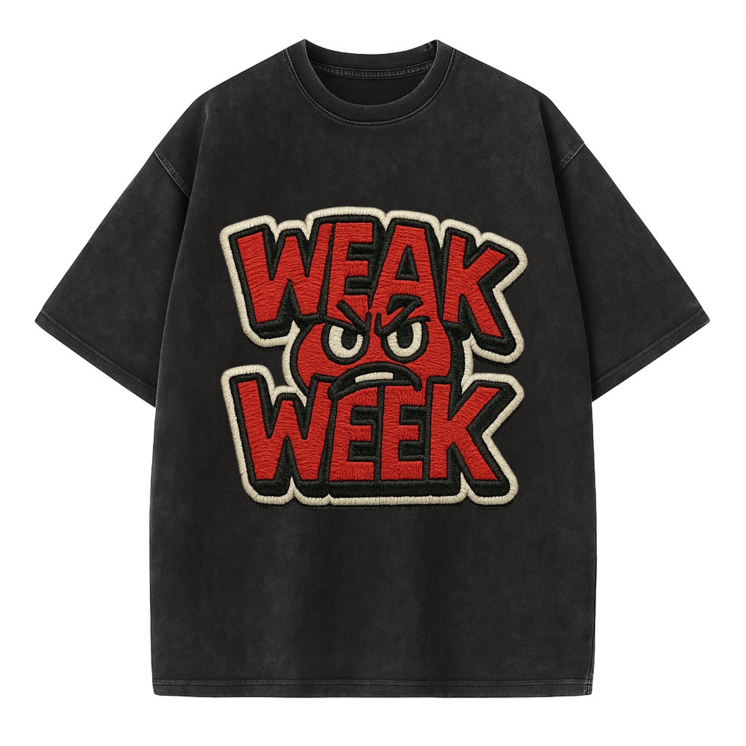 WEAK;WEEK WARRIOR Monday Blue Cap - Vintage T-shirt - Black