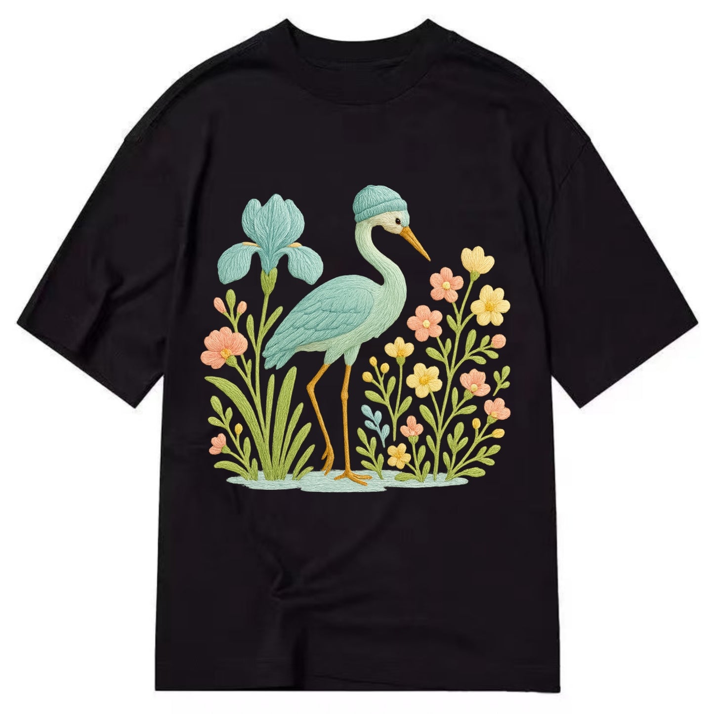 Mint Crane - Classic T-shirt - Black