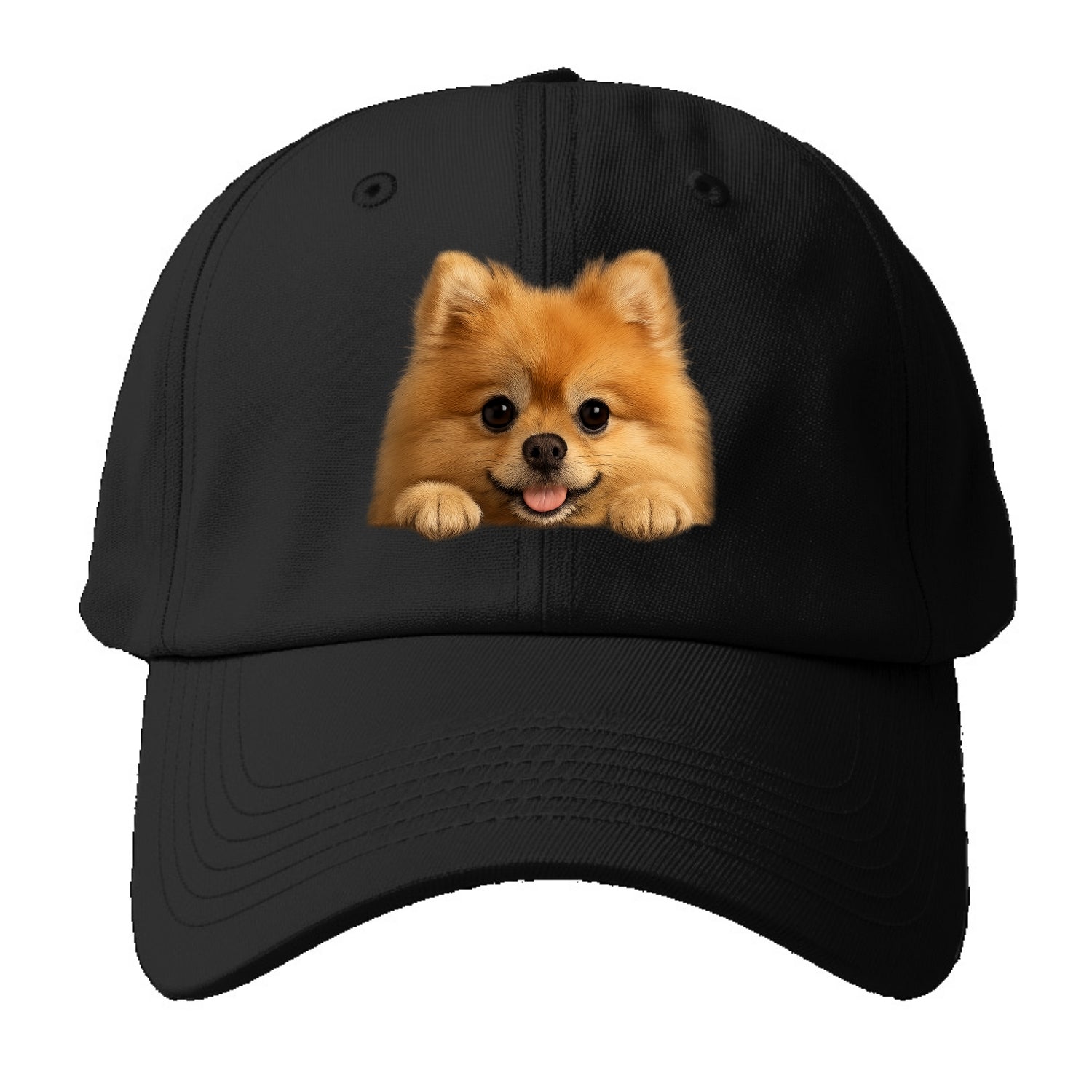 Pomeranian  - Baseball Cap For Big Heads - Black