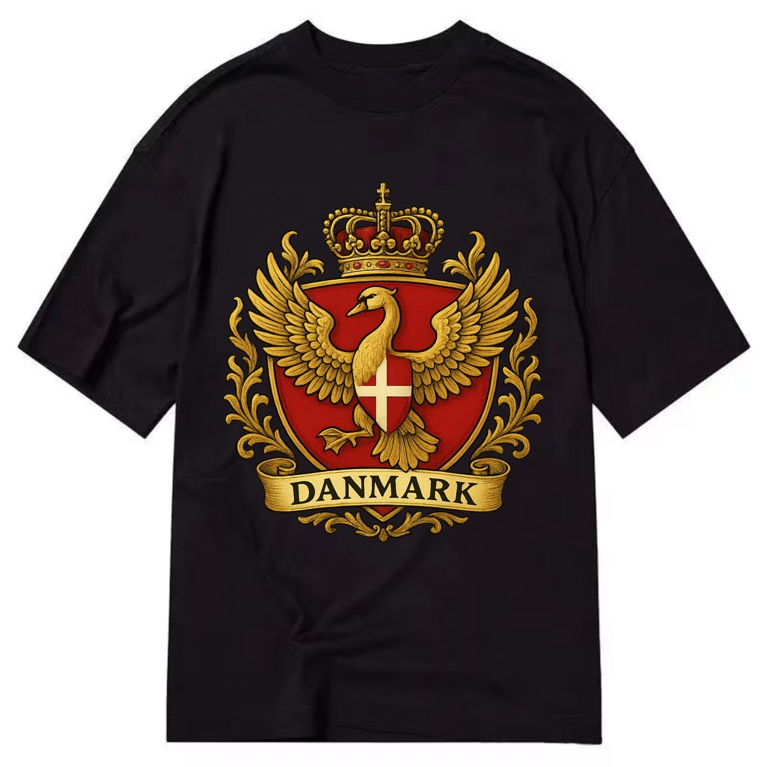 Denmark Heritage Badge  - Classic T-shirt - Black