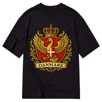 Denmark Heritage Badge  - Classic T-shirt - Black