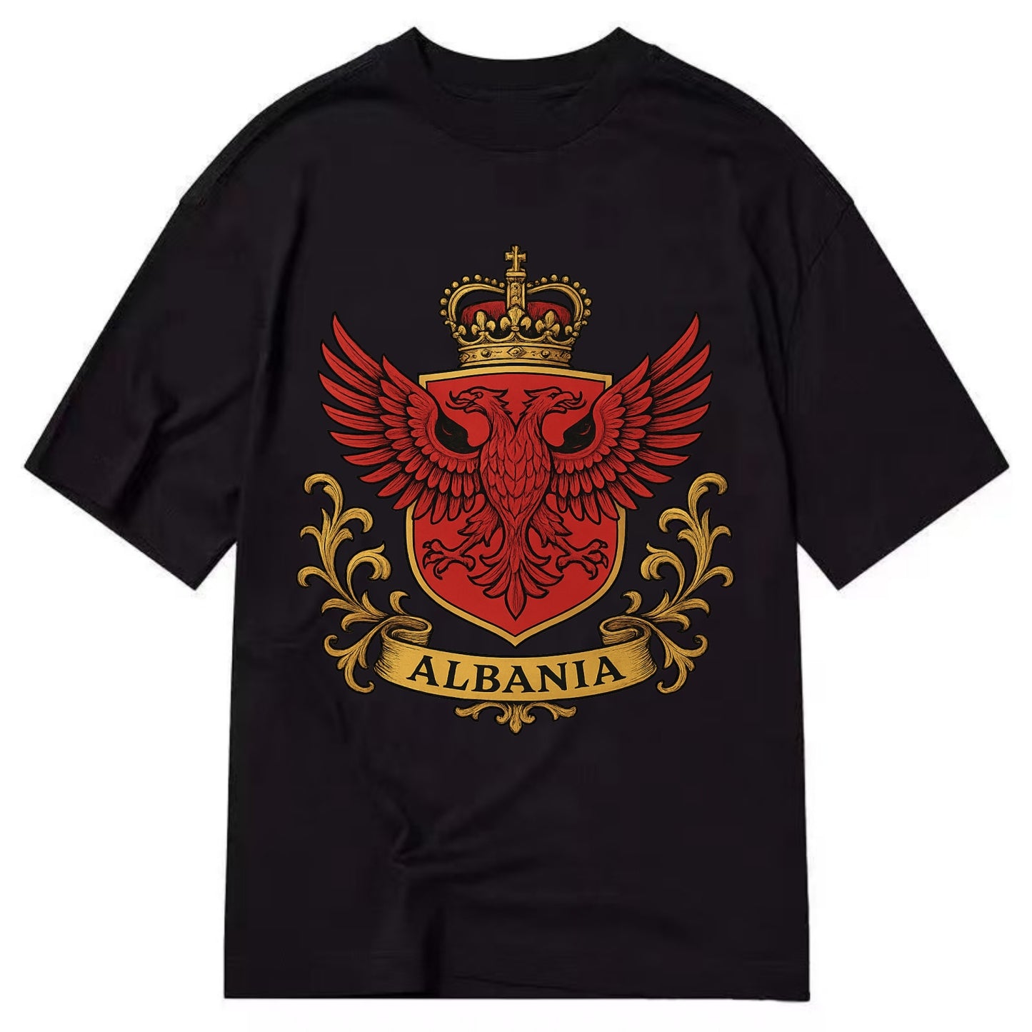 Albania Heritage Badge  - Classic T-shirt - Black