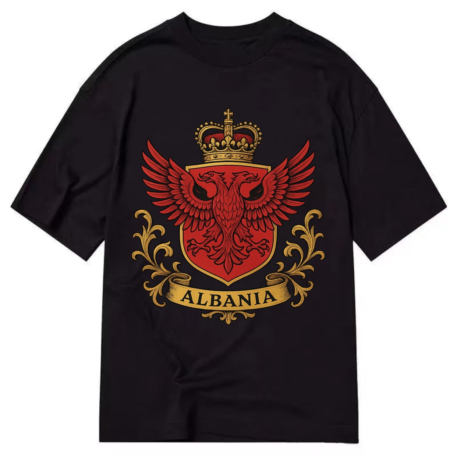 Albania Heritage Badge  - Classic T-shirt - Black