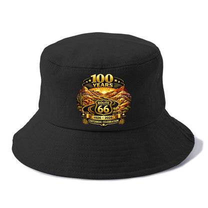 PAINTED DESERT | Colorful desert landscape | Route 66 winding through | Natural wonder - Bucket Hat - Black