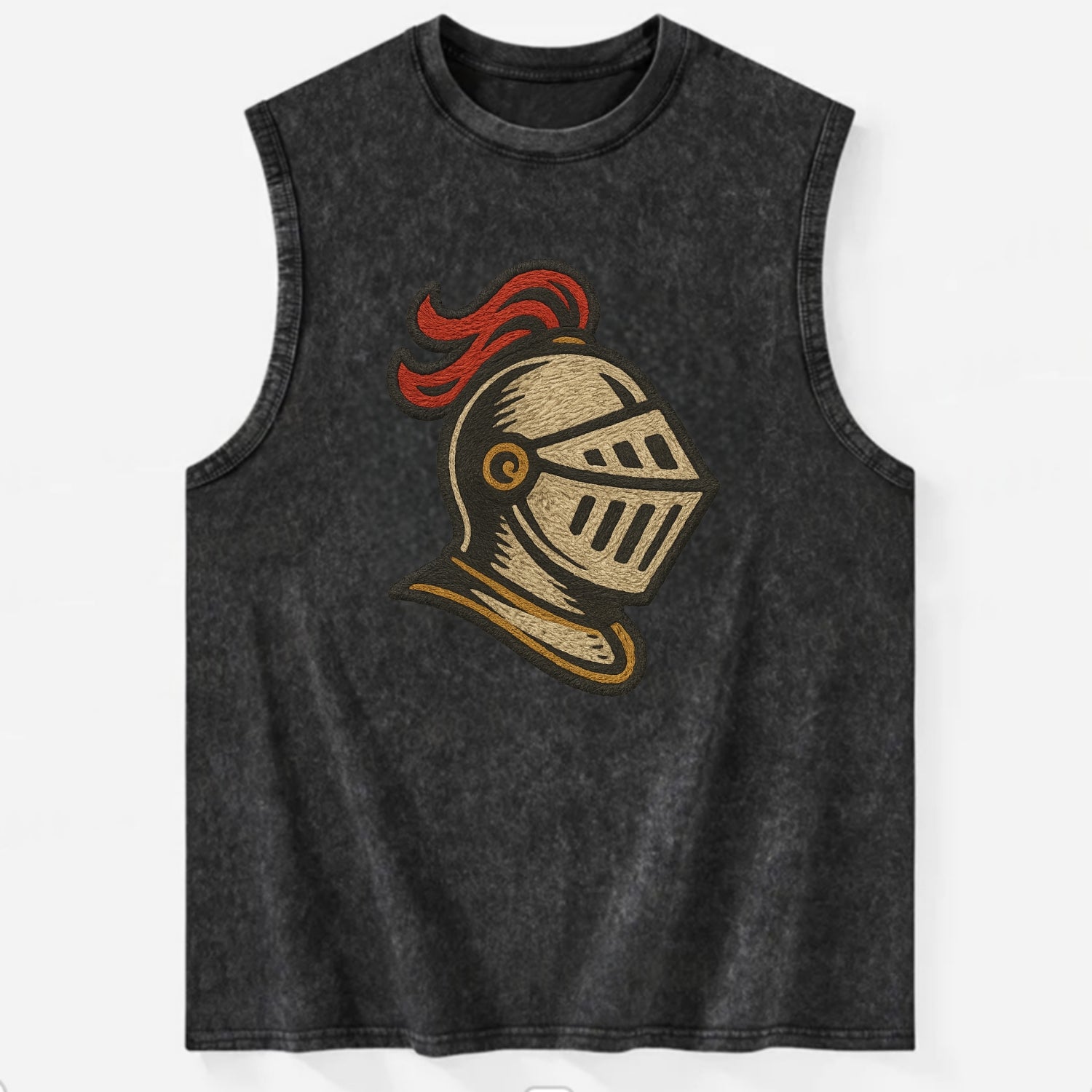 Knight Helmet  - Vintage Washed Tank - Black