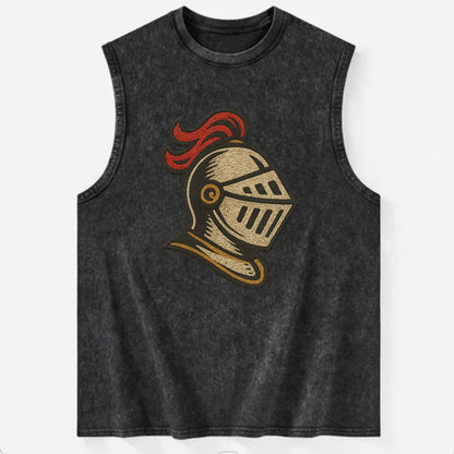 Knight Helmet  - Vintage Washed Tank - Black