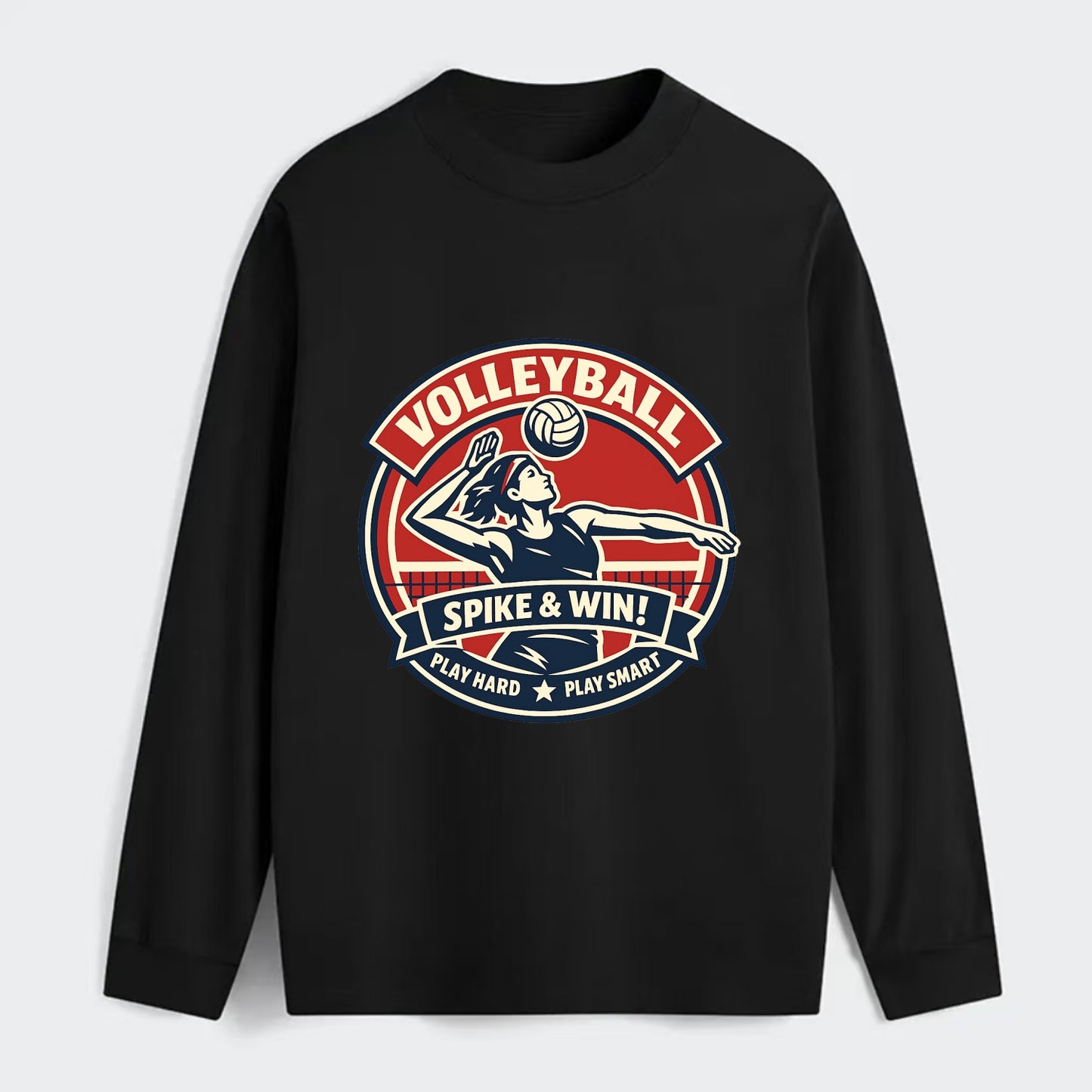 Dynamic Spike Emblem - Classic Long Sleeve Shirt - Black