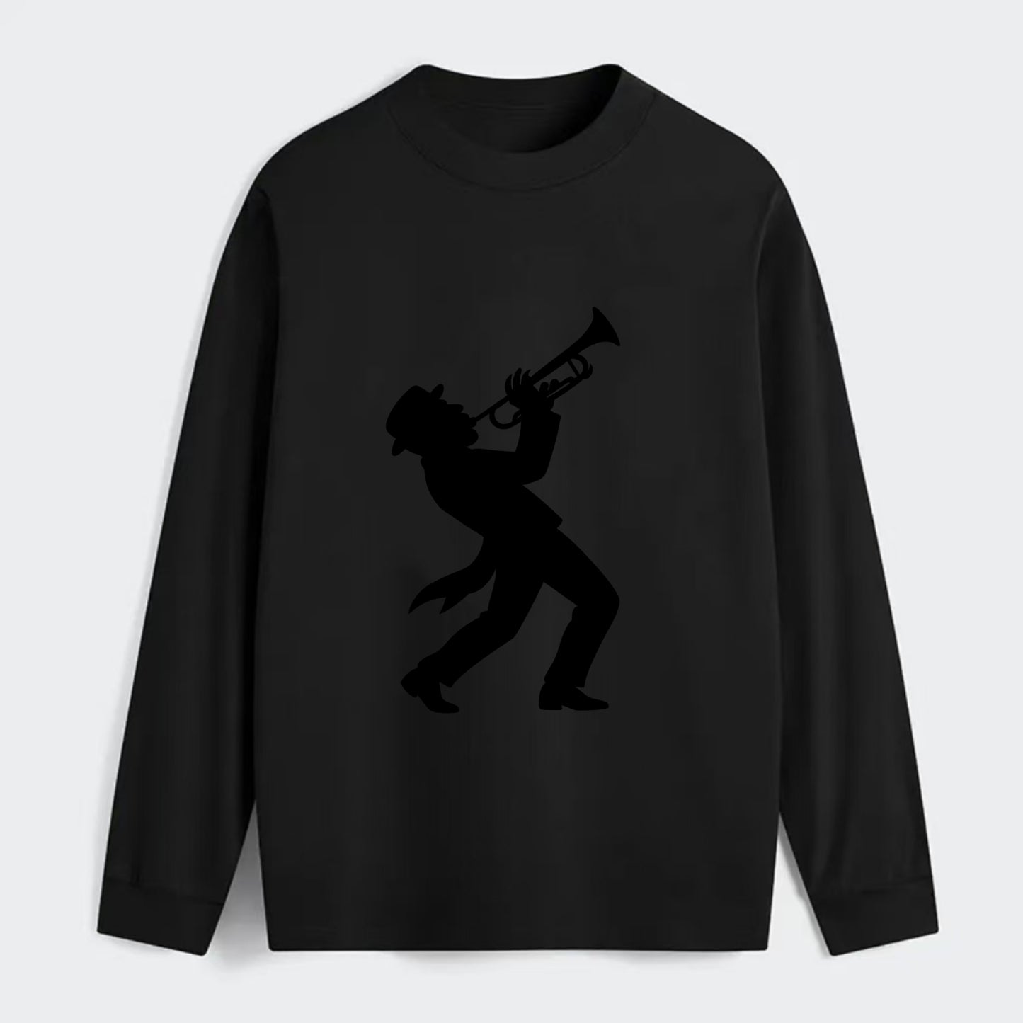 Trumpet player hitting high note - Classic Long Sleeve Shirt - Black