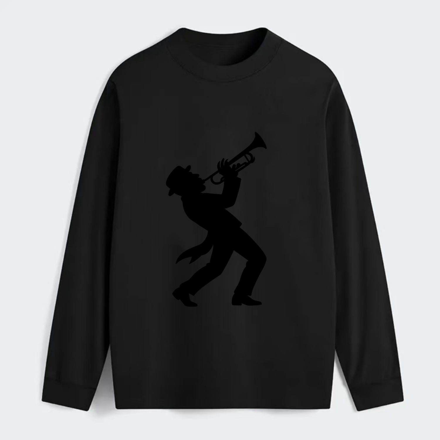 Trumpet player hitting high note - Classic Long Sleeve Shirt - Black