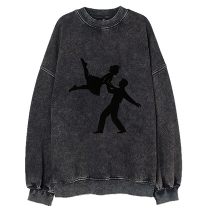 Swing dancers aerial lift - Vintage Sweatshirt - Black