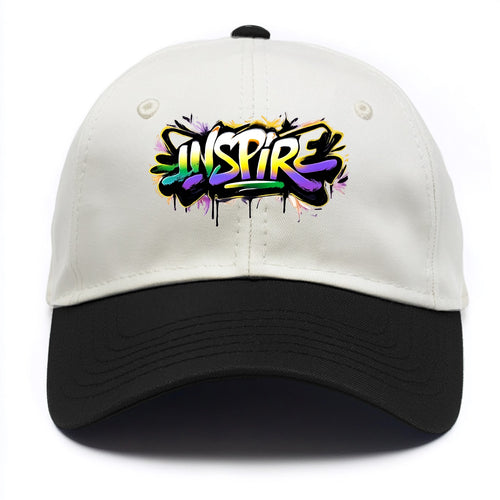 Bold typography design - INSPIRE - motivating others, being the spark - Two Tone Cap