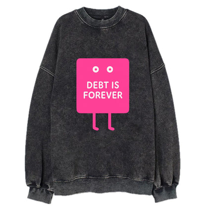 DEBT IS FOREVER | Immortal credit card - Vintage Sweatshirt - Black