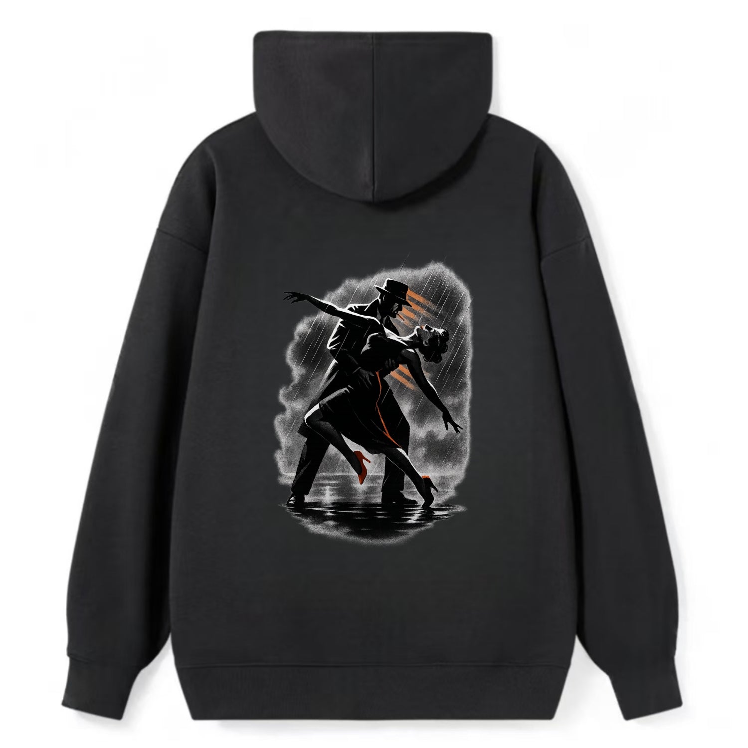 romantic dance pose with woman lifted in the air at lakeside - Classic Pullover Hoodie - Black