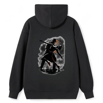 romantic dance pose with woman lifted in the air at lakeside - Classic Pullover Hoodie - Black